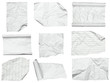 white crumpled  paper with curled edge