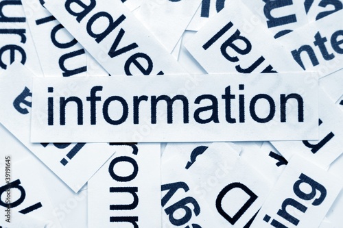 Photo: Information word cloud Information word cloud