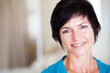 closeup portrait of elegant middle aged woman portrait