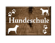 Holz Schild Tafel Hundeschule