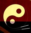 Yin-Yang mit Akupunkturnadeln