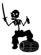 Jolly Roger, black silhouette