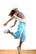 woman modern dancer in ballroom