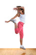 woman modern dancer in ballroom