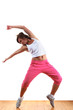 woman modern sport ballet dancer in ballroom