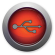 USB symbol on red button