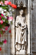 Statue of medieval princess on the wall, Brussels