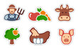 Farmer and agricultural symbols