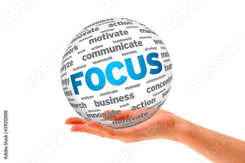 Illustration: Hand holding a Focus 3D Sphere Hand holding a Focus 3D Sphere