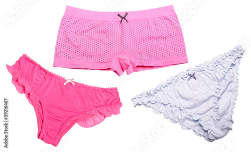 Photo: Female underpants isolated on white Female underpants isolated on white