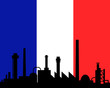 Industrie und Fahne von Frankreich
