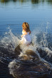 woman in white dress
