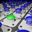 Green pushed button - Right Selection