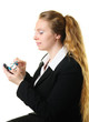 Businesswoman and a smartphone