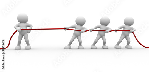 Illustration: Rope pulling Rope pulling