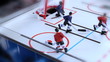 Blurred Edges Blue Hue Retro Ice Hockey Toy Game