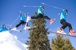Serie eines Skisprunges