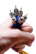 optical connectors in the hand