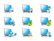 computer and icons
