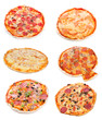set with different pizza set with different pizza