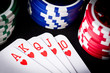 playing cards and poker chips