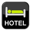Illustration: Glossy Button - Bett Hotel Glossy Button - Bett Hotel
