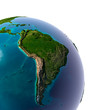 Realistic Planet Earth with natural water