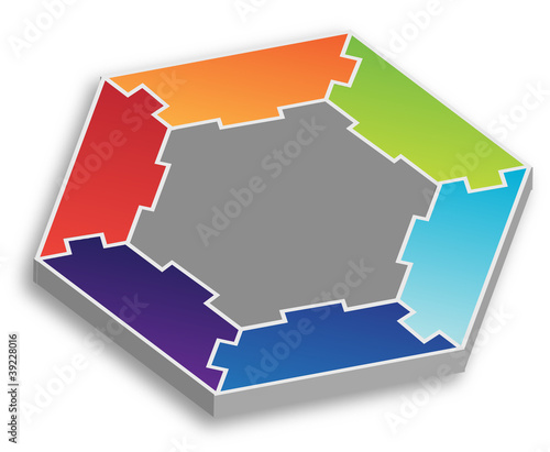 Illustration: Hexagon Puzzle Hexagon Puzzle