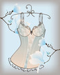 Romantic lingerie with magnolia flowers
