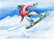 Illustration: snowboarder (series C) snowboarder (series C)