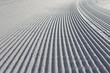 canvas print picture - Ratrac track on snow