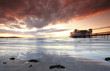 Seaside sunset at Weston super-mare Seaside sunset at Weston super-mare