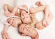 family in bed
