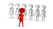 Illustration: Team leader and his people Team leader and his people