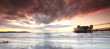 Reflection of the sunset at Weston Super-mare Reflection of the sunset at Weston Super-mare