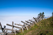 Wooden fence in the alps Wooden fence in the alps