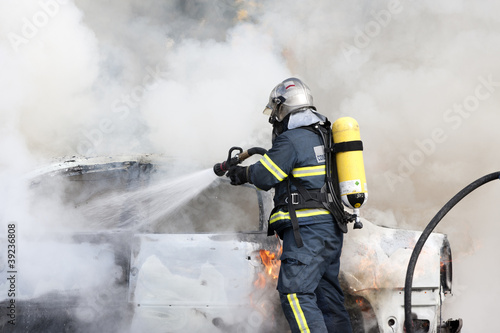Photo: firefighters working firefighters working