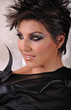 modern girl with makeup