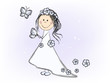 Girl with butterflies