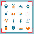 Fitness icons | In a frame series