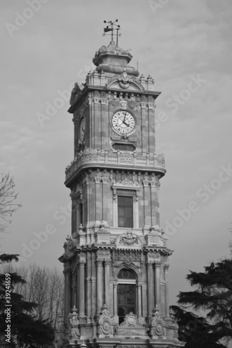 Photo: Clock tower in dolmabahce palace in istanbul Clock tower in dolmabahce palace in istanbul