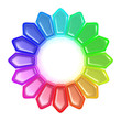 3D Colour glass wheel - Rainbow 2
