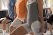 Seniors exercising in a health club