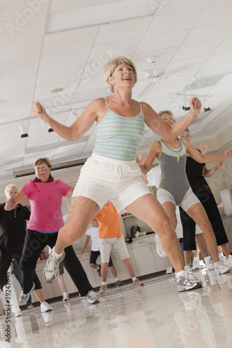 Photo: Senior exercise class doing stretches and cardio Senior exercise class doing stretches and cardio