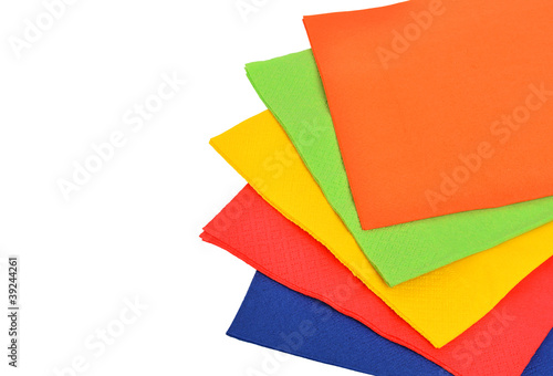 Photo: Multi-colored paper napkins Multi-colored paper napkins