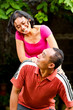 cheerful attractive ethnic couple portrait cheerful attractive ethnic couple portrait
