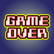 Game over concept of logo - illustration