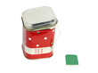 Caddy for tea with a label