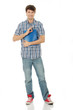 Young student man with notebook Young student man with notebook