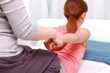 woman getting a thai massage